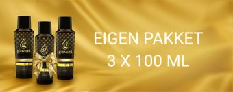 Eigen pakket 3 x 100 ml