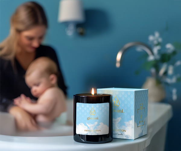 Giovani Stijlvolle geurkaars voor thuis FRESH COTTON